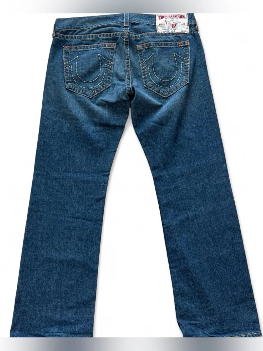 Vintage Men’s True Religion Dark Blue Straight-Leg Jeans